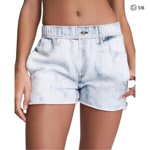 Rag & Bone Miramar Faux Jeans Knit Cotton Shorts - Womens medium blue oasis 🩵